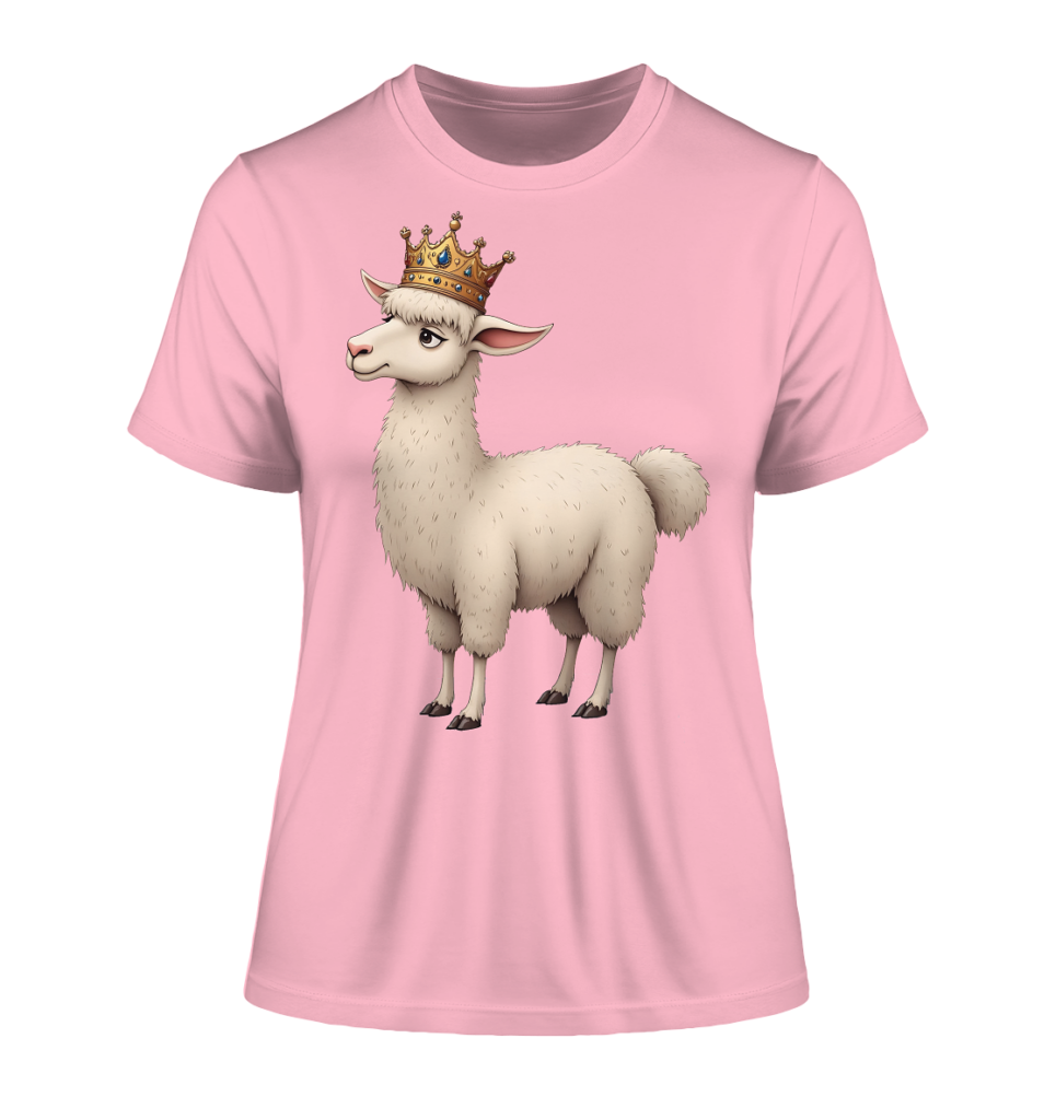 Llama Queen #2 - Fitted Ladies Organic Shirt