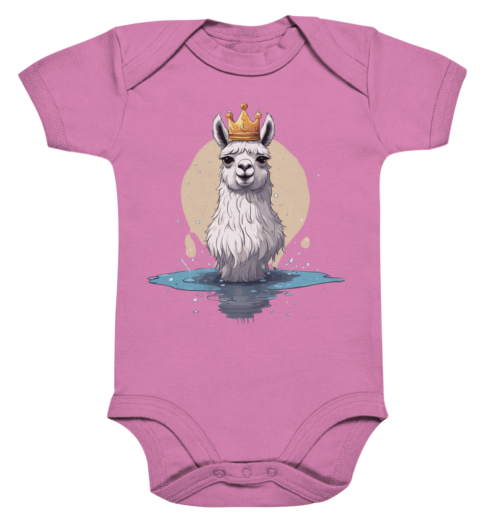 Llama Queen #1 - Organic Baby Bodysuit