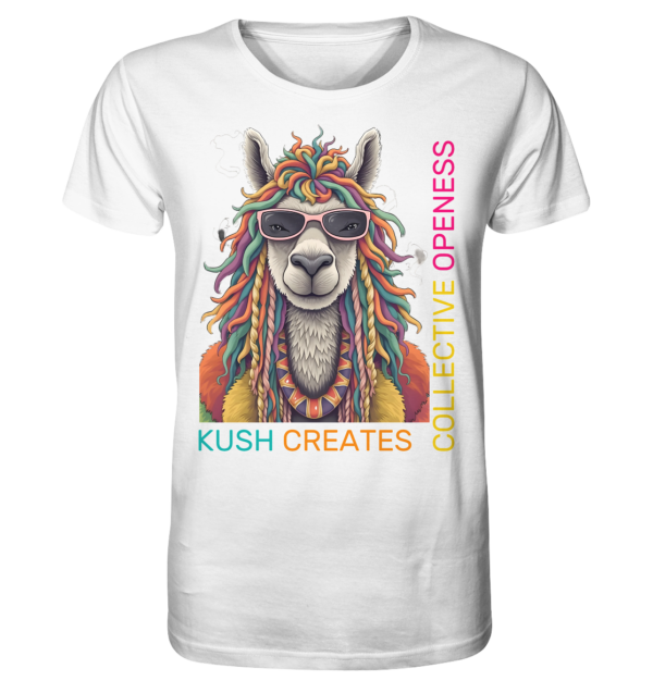 Llama - Kush ♂️ - Organic Shirt – Bild 4