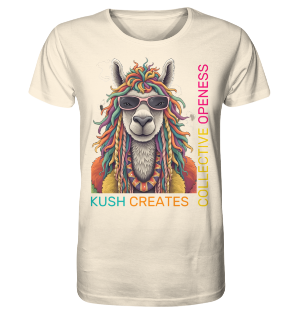 Llama - Kush ♂️ - Organic Shirt – Bild 3